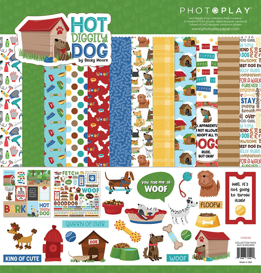 Photoplay Paper, Hot Diggity Dog Paper pack