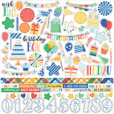 Echo Park, Make A wish Birthday Boy, Sticker Sheet