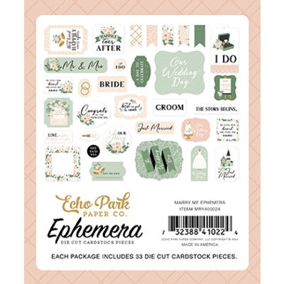 Echo Park Paper; Marry Me Ephemera