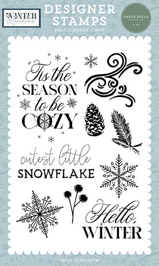 Carta Bella, Winter Wonderland Cutest Little Snowflake stamps