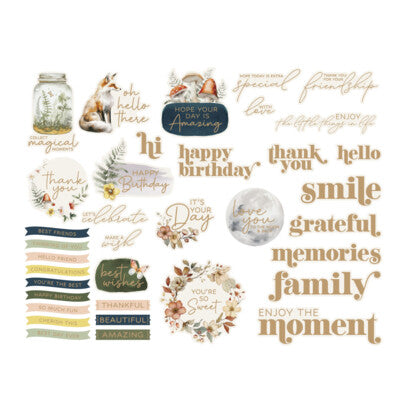 Spellbinders; Woodland Tales Die Cut Sentimentts