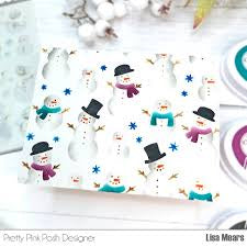 Pretty Pink Posh, Layered Snowmen Stencil Set