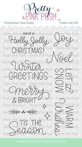 Pretty Pink Posh, Winter Greetings Stamp & Die