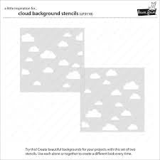 Lawn Fawn, Cloud Background Stencil Set