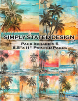 Simply Stated, Beach Sunsets 8.5x11 Collection pack