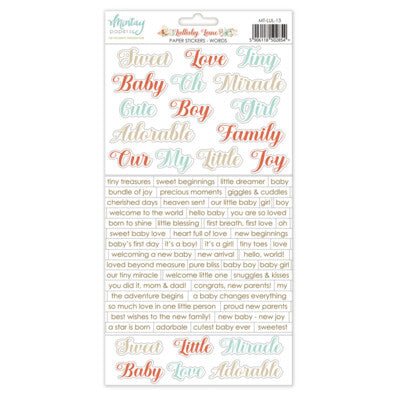 Mintay, Lullaby Lane Words Stickers