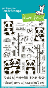 Lawn Fawn, I heart Pandas Stamp & Die Set