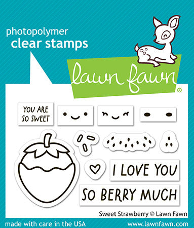 Lawn Fawn, Sweet Strawberry Stamp