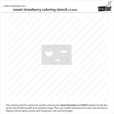 Lawn Fawn, Sweet Strawberry Coloring Stencils