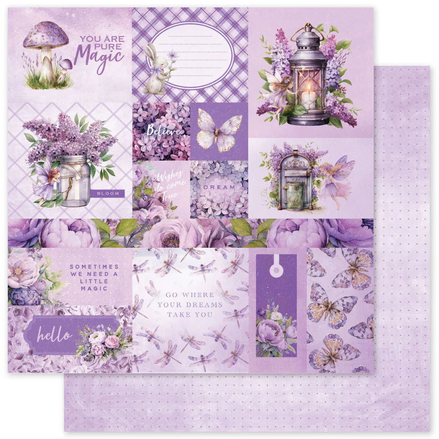 Paper Rose, Lavender & Fairies A