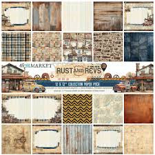 49 and Market, Colour Swatch, Rust and Revs Paper Pack