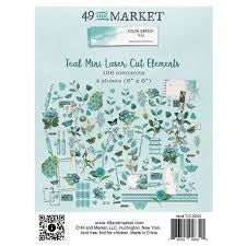 49 and Market, Teal Mini Laser Cut Elements