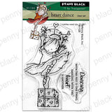 Penny Black, Heart Dance Stamp and die set