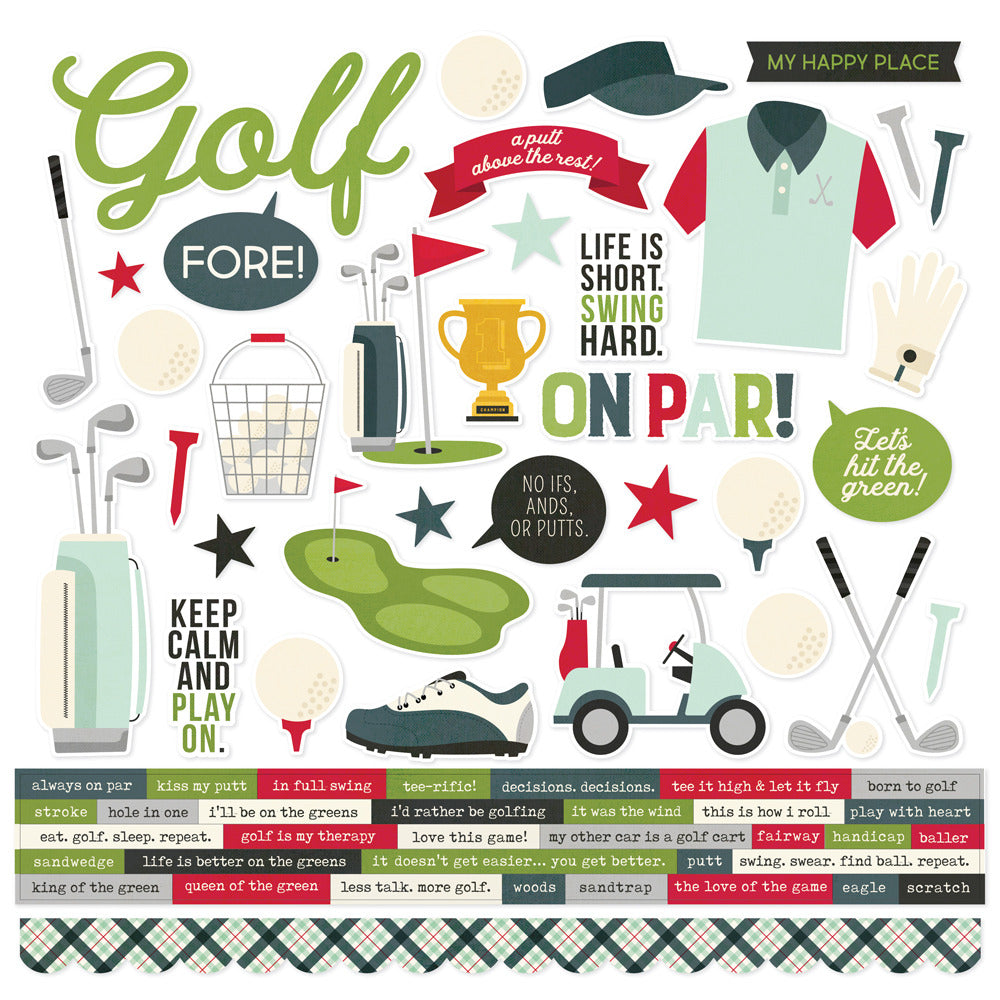 Simple Stories, Golf Sticker Sheet