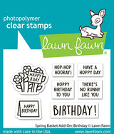 Lawn Fawn, Spring Basket: Add On Birthday Stamp & Die cut