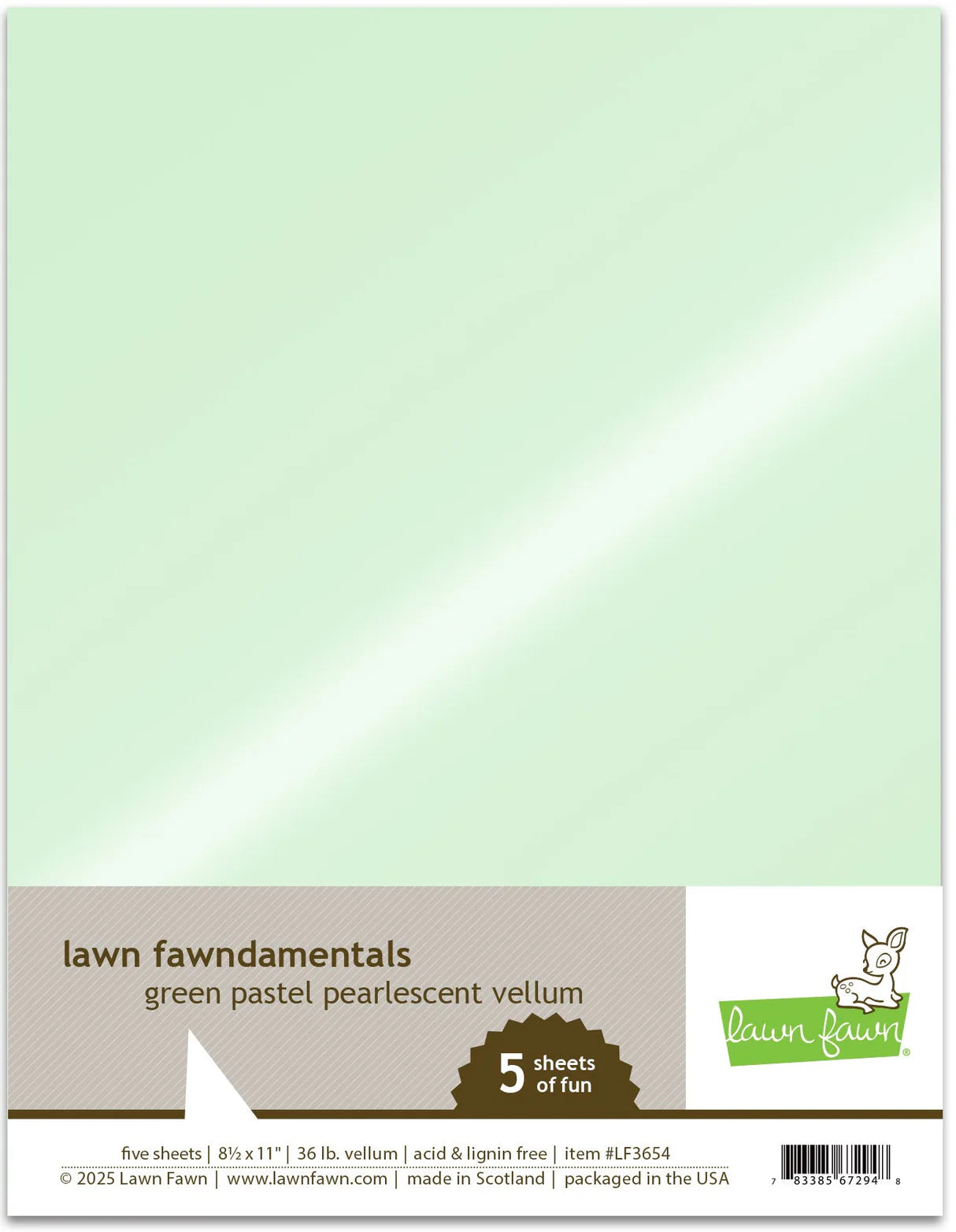 Lawn Fawn, Vellum Package Pearlescent -Green