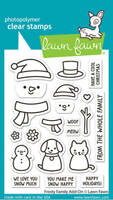Lawn Fawn, Frost Family Add On Stamp & Die cut set