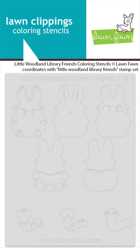 Lawn Fawn, Little Woodland Library Friends Stamp, Stencil and Die cut