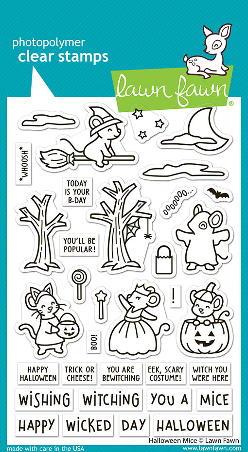 Lawn Fawn, Halloween Mice Stamp & Die SEt