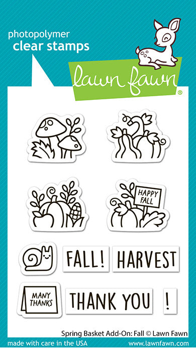 Lawn Fawn, Clear Stamp, Spring Basket Add-On: Fall Stamp & Die Cut