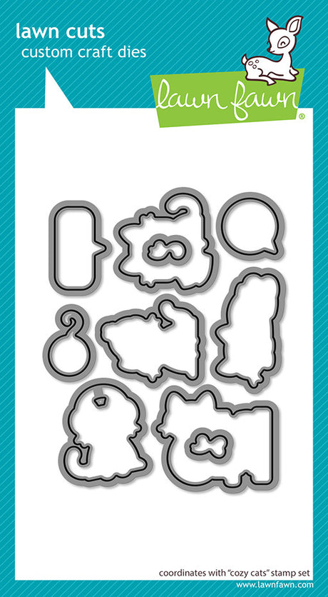 Lawn Fawn,  Cozy Cats Stamps & Die Set