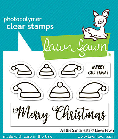 Lawn Fawn,  All The Santa Hats Stamp & Die Set
