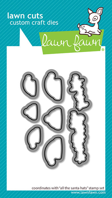 Lawn Fawn,  All The Santa Hats Stamp & Die Set
