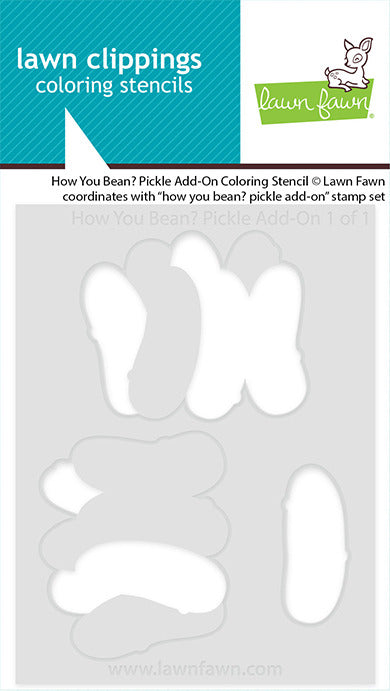 Lawn Fawn, Coloring Stencils, How You Bean? Pickle Add-On