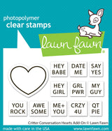 Clear Stamp, Critter Conversation Hearts Add- On Stamp & Die cut