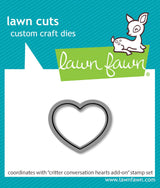 Clear Stamp, Critter Conversation Hearts Add- On Stamp & Die cut