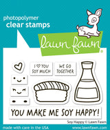 Lawn Fawn, Soy Happy Stamp & Die SEt