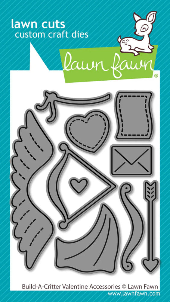 Lawn Fawn, Die, Build-a-Critter Valentine Accessories