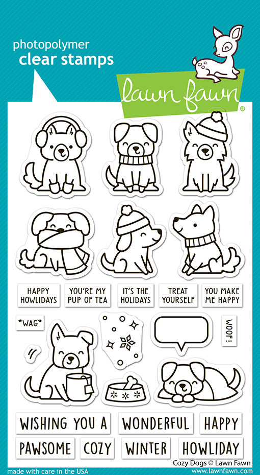 Lawn Fawn, Clear Stamp, Cozy Dogs