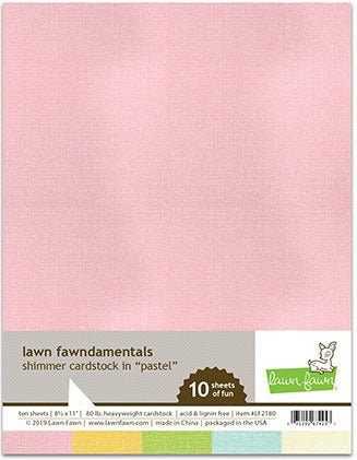 Lawn Fawn, Shimmer cardstock Pastel