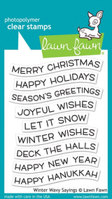Lawn Fawn, Winter Wavy Sayings Stamp & Die