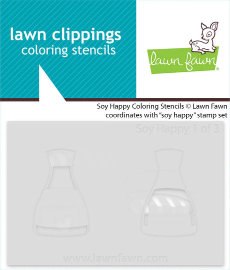 Lawn Fawn, Soy Happy Stamp & Stencil Set