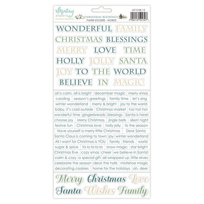 Mintay, Christmas Blessings; Paper Stickers