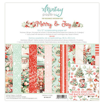 Mintay papers, Merry & Joy; 12 x 12 Paper Set