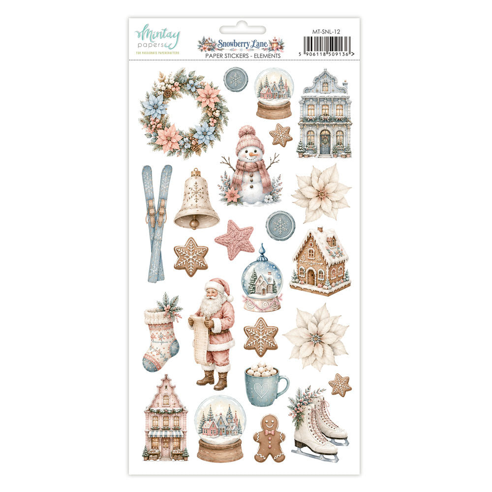 Mintay, 6x12 Stickers, Snowberry Lane Elements, Pre-order