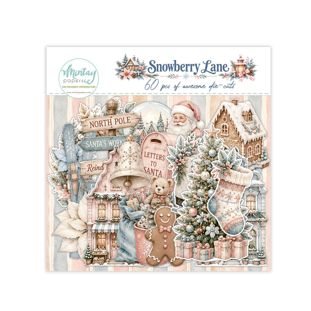 Mintay, Paper Die Cuts, Snowberry Lane( 60pc) Pre-order