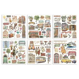 Stamperia, Art of travelling, Rub on kit