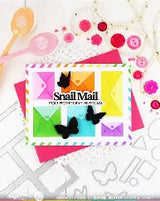 Waffle Flower, Postage Collage Envelope Stencil