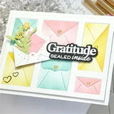 Waffle Flower, Postage Collage Envelope Stencil