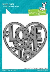 Lawn Fawn, Giant Outlined Love Ya Die cut