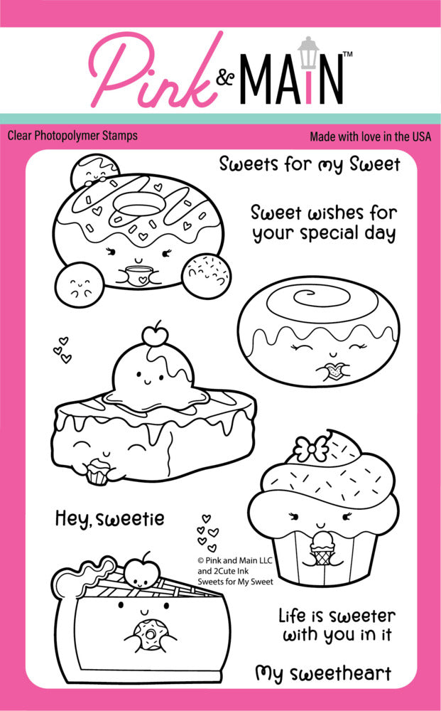 Pink & Main, Clear Stamp, Sweets for My Sweet