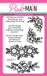 Pink & Main, Clear Stamp & Dies, Fresh Blooms