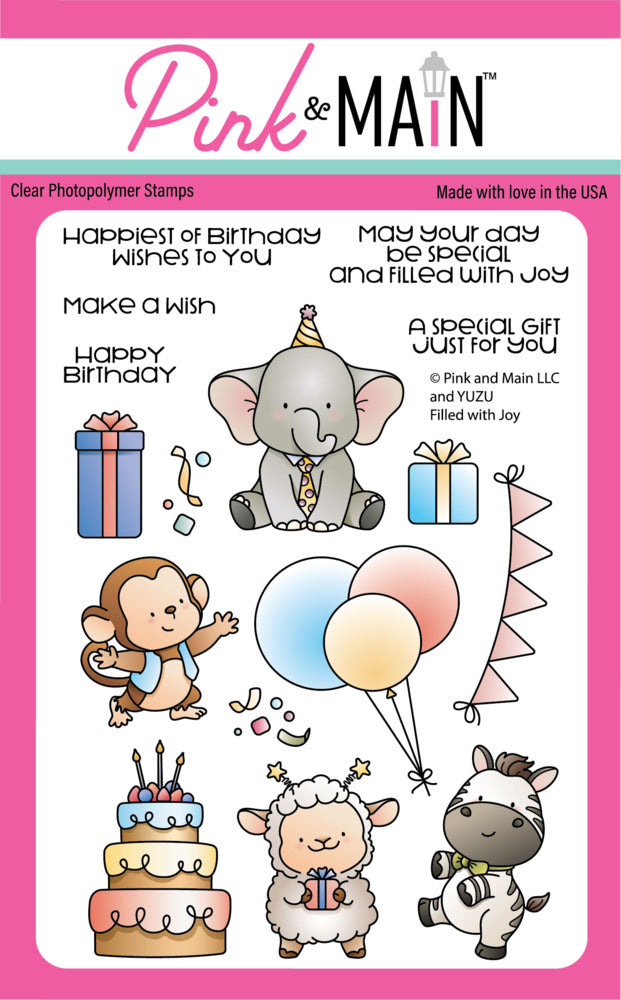 Pink & Main, Clear Stamp, Filled with Joy