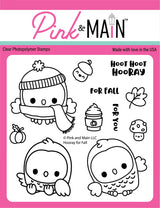 Pink & Main, Clear Stamp, Hooray for Fall Stamp & Die cut
