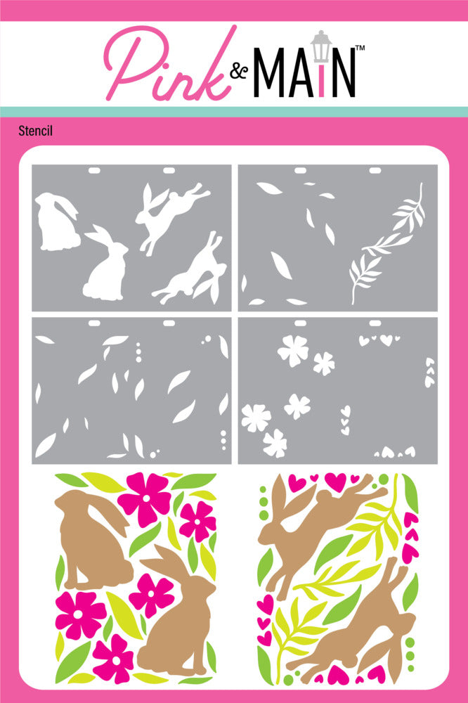 Pink & Main, Stencils, Bunny Hop Set 1 (Set Of 4) pre-Order