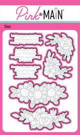 Pink & Main, Clear Stamp & Dies, Fresh Blooms